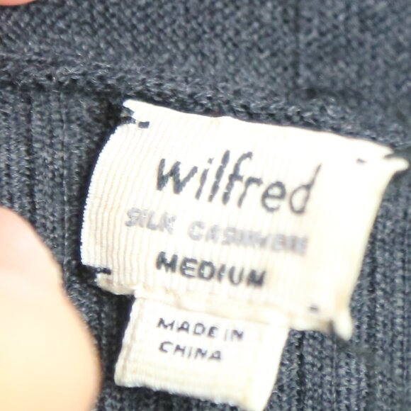 Aritzia Wilfred Silk Cashmere Long Sleeve Thin Cardigan Sweater Sz Medium - Picture 4 of 9